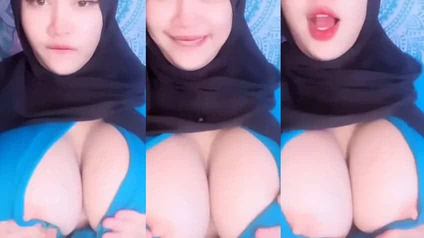 Open Bo Cantik Baju Biru ARRAZYNY HIJAB